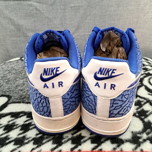 %Size 13 Men Nike Air Force 1 Hyper Blue Elephant Sneakers 488298-416 / A 27 main image 7